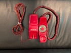 Vintage Red Trimline Corded Telephone Western Electric Desk Phone