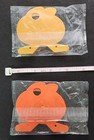 Lot 2 1978 Kellogg s Garfield Bicycle Spoke Reflectors Sealed Yellow Orange Vtg