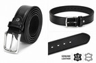 Leatherboss Genuine Leather Men Big And Tall Size 46  - 64  Jeans Belt  Black 