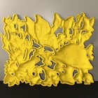 Vtg Retro  1970s Homco Mushrooms Frog Trippy Hippie Wall Art  17x13 Decor mcm