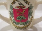 C1910 Burns Family Coat Of Arms Armorial Crested Loving Cup Stoke On Trent China