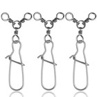 50pack Duo Lock Snap 3 Way Swivels Trolling Rig Fishing Lure Three Way Connector