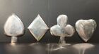 Mexico  95 Grams 925 Silver Card Suits Nut Dishes Heart Spade  c Almost 3 Oz Asw