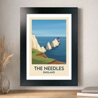 The Needles  England Travel Poster Giclee Art Print 93-3