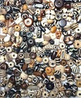 Buffalo Bone Beads  199 Plus Pcs  Black  Brown  White  4mm - 12mm  Free Ship