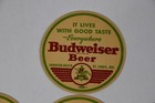 7 Vintage Beer Coasters Budweiser Beer Good Taste Everywhere 4  Barware Mancave