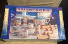 Vintage15-piece Children s Bunny Tea Set Ceramic Hand-painted Mercuries