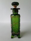 Us Glass Co Bohemian Grape Rare Antique Eapg Emerald Green Glass Cologne Bottle