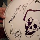 Volbeat Custom Drawn Signed Drumhead Photos Of Signing