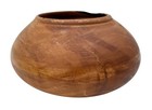 Signed Hand Crafted Turned Wood Vase Bowl Round 5    X 2 75   