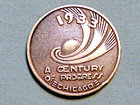 Rare 1933 - 1934 Chicago World s Fair Good Luck Token With Swastika Lot 170