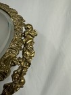 Victorian Vintage Cherub Brass   Marble Vanity Mirror 16   h 10    W