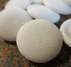 Set Of 12 vintage 3 4   Wedding White  Dimple Dot Glass Buttons  new old Stock