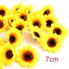 7cm Mini Silk Sunflower Artificial Fake Flowers Head For Diy Wedding Party