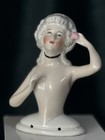 Large 5    Antique German Porcelain Schneider Half Doll Pin Cushion Mold 15542
