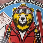Vintage Forest Service Sign - Smokey Bear Mountains Skiing Gas Porcelain Sign
