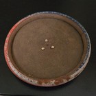 Vintage Metal Spinning Top Red White Blue Bullseye Spiral Design