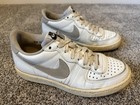 Nike Legend 1983 Vintage Made In Korea Low White Leather Court Shoe Men Size 7 5