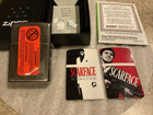 2011 Zippo Lighter    scarface Al Pacino    W box  2 Labels   Papers New
