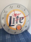 Vintage 1999 Plastic Miller Lite Beer Clock Bar Mancave Tested Works Collectible