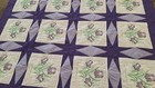 Handmade Floral Cross-stitch Heirloom Twin Quilt     96     72  - Sewn By Amish