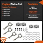 G4kj 2 4l Engine Rebuild Overhaul Piston Kit For Hyundai Kia Sorento Tucson New