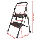 2 Step Ladder Retractable Handgrip Folding Step Stool With Anti-slip