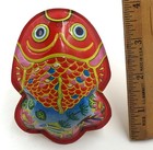 Large Vintage Japanese Tin Fish Rattle-  22a