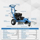 Gas Stump Grinder 15hp Electric Start Heavy Duty Stump Grinder Commercial