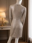 Women   s Gold Sequin Wrap Dress     Elegant Evening Party Dress