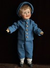 Antique German 12    Gebruder Heubach 8413 Bisque Head Character Boy Doll