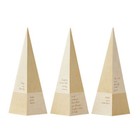 Enesco Foundations 6013085 Nativity Pyramid  3 Piece Figurine Set