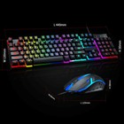 Computer Desktop Gaming Keyboard mouse Mechanical Feel Rgb Led Light Backlit