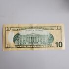 Heavy Over Inked Smeared Serial Number 10 Dollar Bill Note Error Rare Smeary