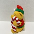 Vintage Applause Disney Christmas Winnie The Pooh Plush Stuffed Animal 6 