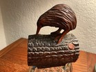 Antlque Original Wiremu Kutuheri  Carved Wood New Zealand Kiwi