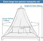 Mosquito Net Canopy Hanging Circular Curtain Netting For Single To King Size    