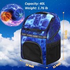 Yorepek Basketball Bag  Large Backpack With Shoe Large  Star Blue 