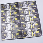 10 Pcs New   100 Dollar Black Gold Banknotes Paper Money Crafts Party Prop Gift