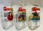 1984  Indiana Jones And Temple Of Doom Collectible 7up arbys Glasses - Lot Of 3