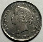         1899 Canada 5 Cents Silver Coin  Queen Victoria     Circulated 