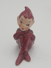 3 Pixie Elves Gilner Hand Painted Red Figures Vintage California 1950s