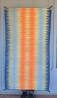 Vintage Eyedazzler Navajo Rug - Neon Colors - Orange  Yellow  Blues - 61  X 33 