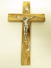 10  Large Olive Wood Crucifix - Hanging Wall Cross - Hand Made In The Holy Land