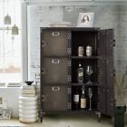 Vintage Metal Storage Cabinet 47 3h Industrial Steel Locker Cabinet With 6 Doors