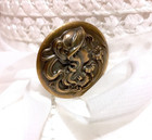Hatpin With Old Brass Victorian Woman With Flowers - Art Deco 9 1 2 Inch Hat Pin