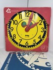 Vintage Original Judy Clock Large Teaching Clock Time In Box Educational