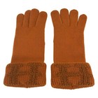 Hermes Orange Brown Cashmere Women s Gloves