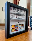 Uss New Jersey Display Box  Bb-62  Iowa Class  Ww2  9  X 9   Black