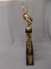 Female Victory Angel 2 Post Gold Columns Black Marble Award